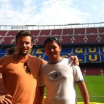 Franjo Vinković i Adrijan Humaan na stadionu Nou Camp